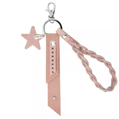 Clayre & Eef Schlüsselanhänger Starry pinkfarbig