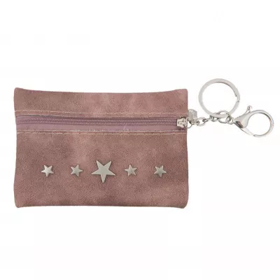 Clayre & Eef Schlüsseletui Metal stars 9x13 cm pinkfarbig