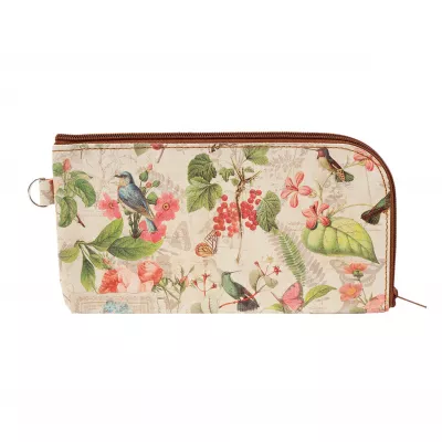 Clayre & Eef Make up Tasche Kosmetiktasche Bird Garden 19x10 cm