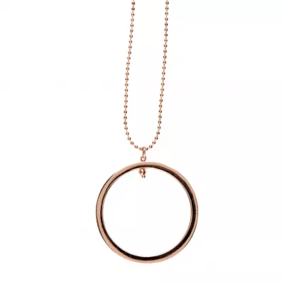Clayre & Eef Halskette Shiny circle Rose Gold