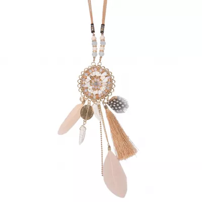 Clayre & Eef Halskette Latika beige