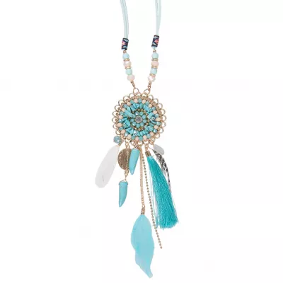Clayre & Eef Halskette Latika blaufarbig