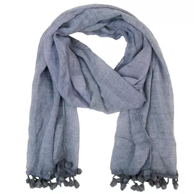 Clayre & Eef Schal Jadi 70x180 cm blaufarbig
