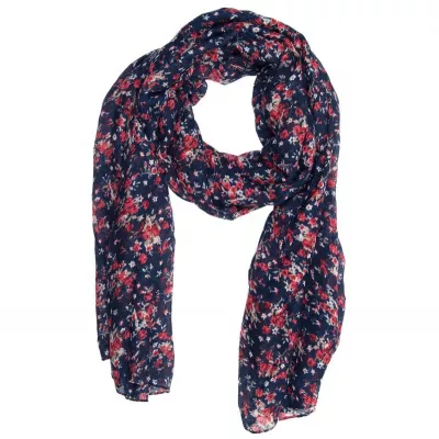Clayre & Eef Schal Bettina 80x180 cm blaufarbig