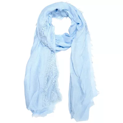 Clayre & Eef Schal Gracie 70x180 cm blaufarbig