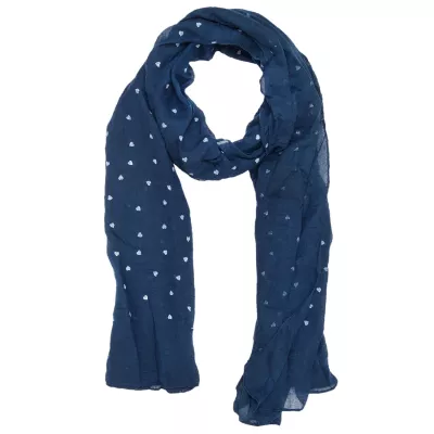 Clayre & Eef Schal Lovely 80x180 cm blaufarbig