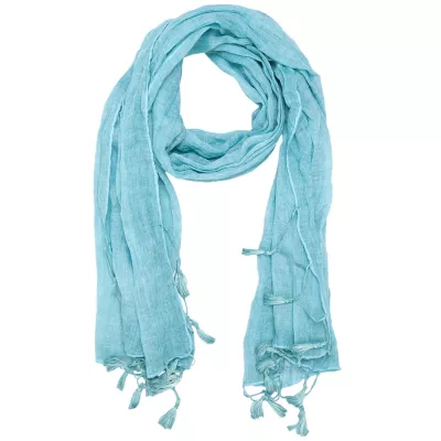 Clayre & Eef Schal Brisa 90x180 cm blaufarbig