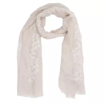 Clayre & Eef Schal Cachet 70x180 cm beige
