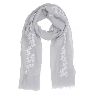 Clayre & Eef Schal Cachet 70x180 cm graufarbig