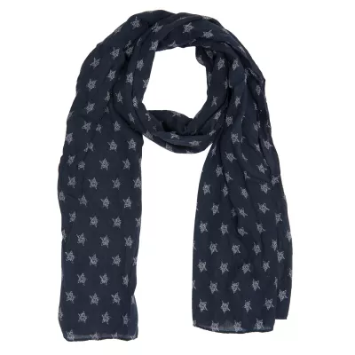 Clayre & Eef Schal Heavenly stars 67x180 cm blaufarbig