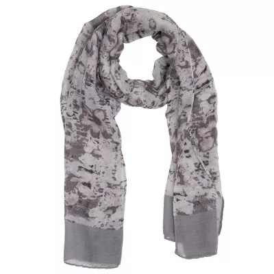 Clayre & Eef Schal Floretta 80x180 cm graufarbig