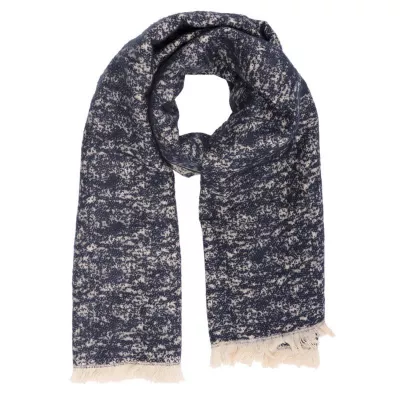 Clayre & Eef Schal Speckles 65x185 cm blaufarbig