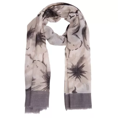 Clayre & Eef Schal Miami chic 90x180 cm graufarbig
