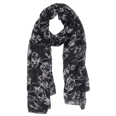 Clayre & Eef Schal Leona 90x180 cm schwarz