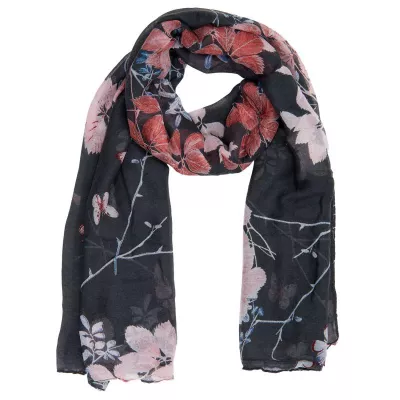 Clayre & Eef Schal Musette 90x180 cm graufarbig