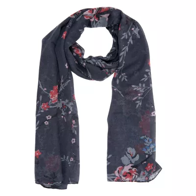 Clayre & Eef Schal Roselle 90x180 cm graufarbig