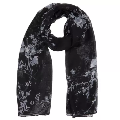 Clayre & Eef Schal Roselle 90x180 cm schwarz