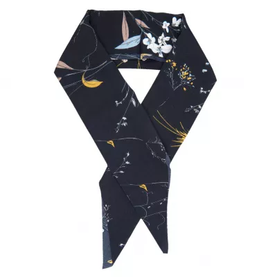 Clayre & Eef Schal Bloom 26x80 cm blaufarbig
