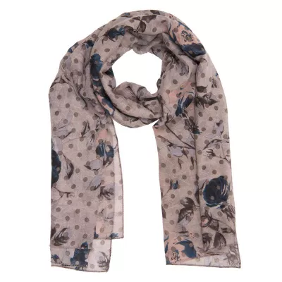 Clayre & Eef Schal Romantic rose 90x180 cm khaki