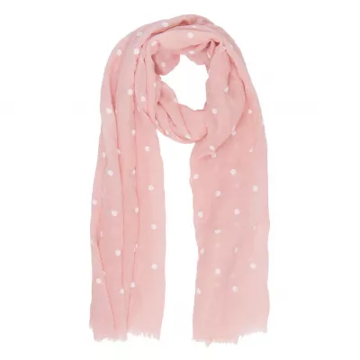 Clayre & Eef Schal Polka Dots 70x180 cm pinkfarbig