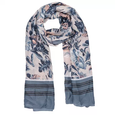Clayre & Eef Schal Saint Tropez 90x180 cm blaufarbig