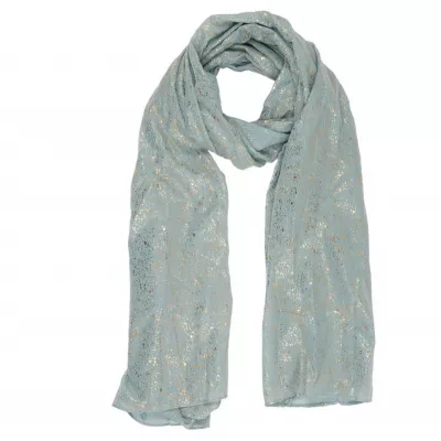 Clayre & Eef Schal Gold shimmer 70x180 cm grün