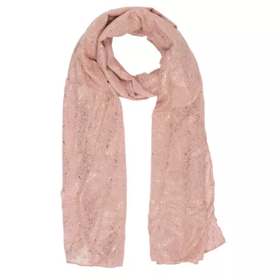 Clayre & Eef Schal Gold shimmer 70x180 cm pinkfarbig