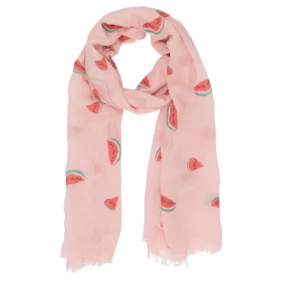 Clayre & Eef Schal Watermelon 70x180 cm pinkfarbig