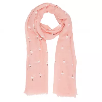 Clayre & Eef Schal Flamingo 70x180 cm Orange
