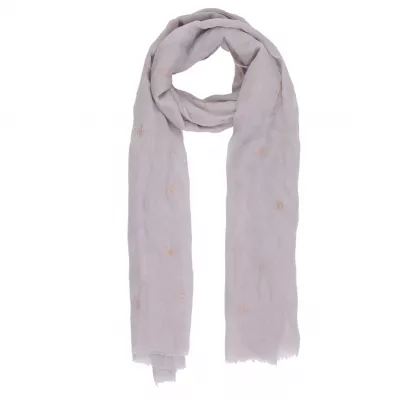 Clayre & Eef Schal Sky 70x180 cm graufarbig