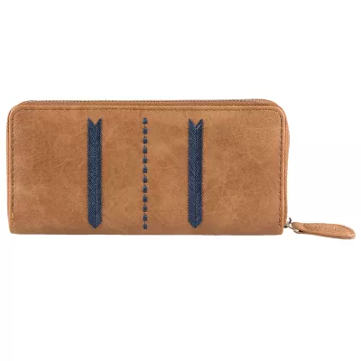 Clayre & Eef Geldbörse braun "Alyssa" 10x19 cm khaki
