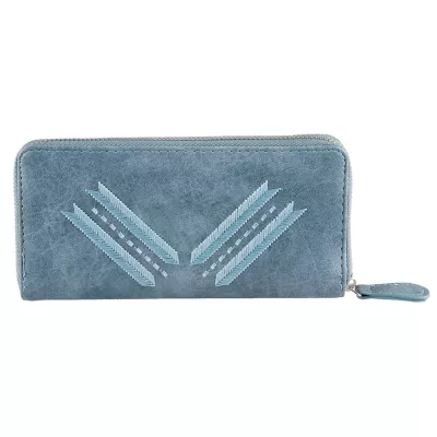 Clayre & Eef Geldbörse blau "Andria" 10x19 cm