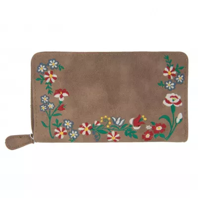 Clayre & Eef Geldbörse Boho Blumen braun