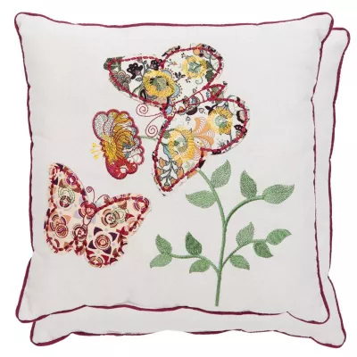 Clayre & Eef Kissenhülle Blume 30x30 mit Inlett