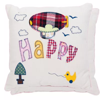 Clayre & Eef Kissenhülle Happy 30x30 mit Inlett