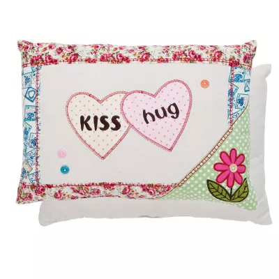 Clayre & Eef Kissenhülle Kiss Hug 35x25 mit Inlett