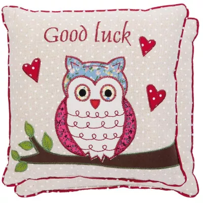 Clayre & Eef Kissenhülle Good Luck 25x25 mit Inlett