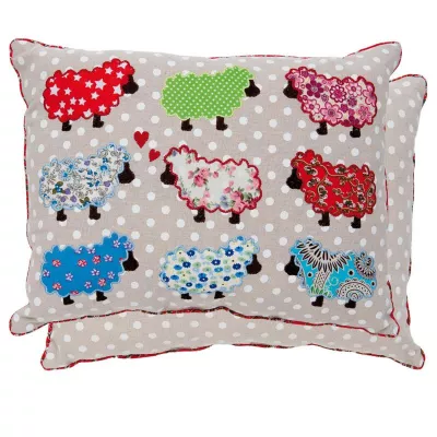 Clayre & Eef Kissenhülle Schaaf 30x40 mit Inlett