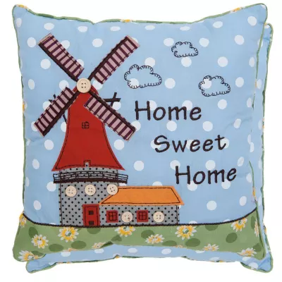 Clayre & Eef Kissenhülle Home Sweet Home 30x30 mit Inlett