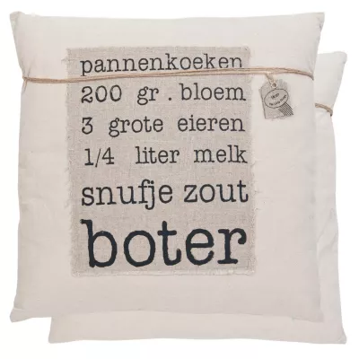 Clayre & Eef Kissenhülle Rezept, mit Inlett 45x45