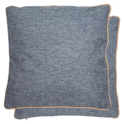 Clayre & Eef Kissen gefüttert blau 45x45