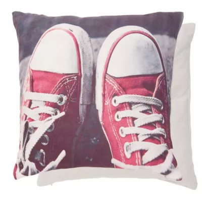 Clayre & Eef Kissenhülle Schuhe rot ca. 40 x 40 cm