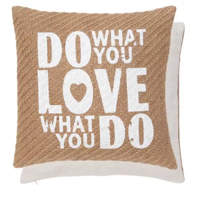 Clayre & Eef Kissenhülle DO WHAT YOU LOVE... ca. 40 x 40 cm