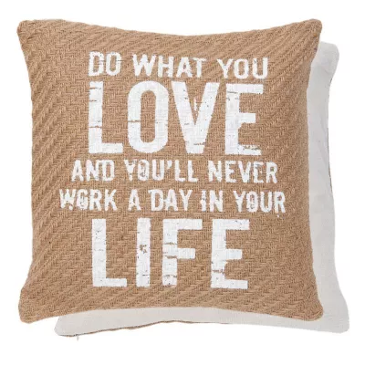 Clayre & Eef Kissenhülle DO WHAT YOU LOVE... ca. 40 x 40 cm