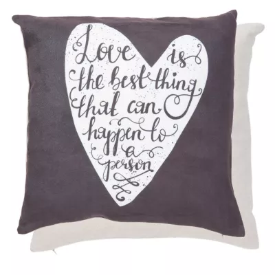 Clayre & Eef Kissenhülle Love is the best thing... ca. 40 x 40 cm