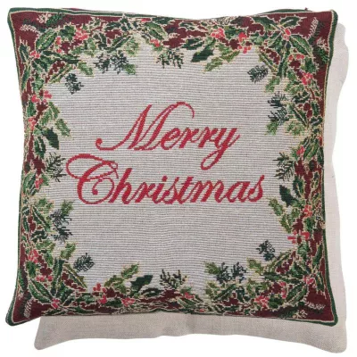 Clayre & Eef Kissenhülle Merry Christmas 40x40