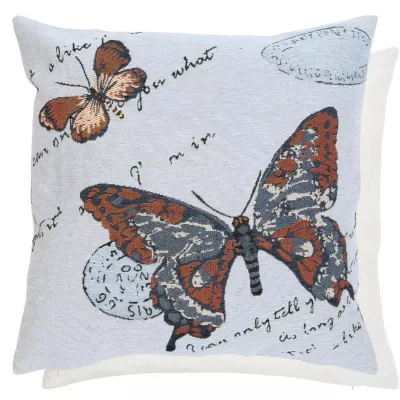 Clayre & Eef Kissenhülle Schmetterlinge 45x45