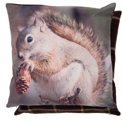Clayre & Eef Kissenhülle Eichhörnchen 45x45