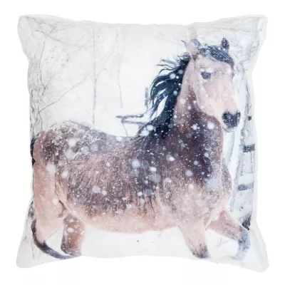 Clayre & Eef Kissenhülle Pferd Winter 45x45