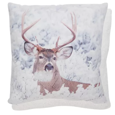 Clayre & Eef Kissenhülle Reh Schnee 45x45